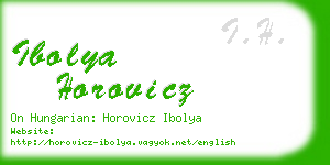 ibolya horovicz business card